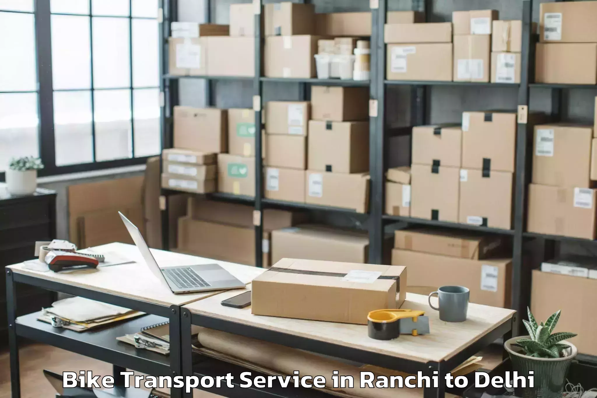 Get Ranchi to East Delhi Bike Transport